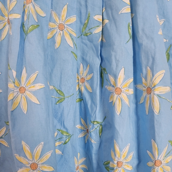 Laura Ashley Vintage Light Blue‎ Daisy Floral Print Dress Knee Length Size 6 - Picture 3 of 4